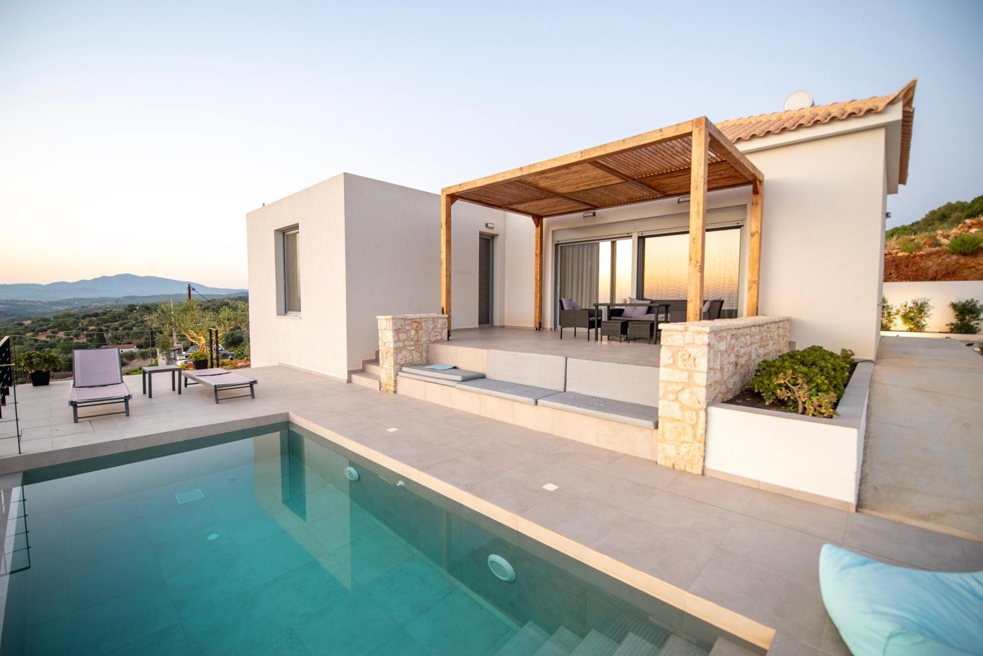 Sunset Luxury Villa Akritochori  Luaran gambar